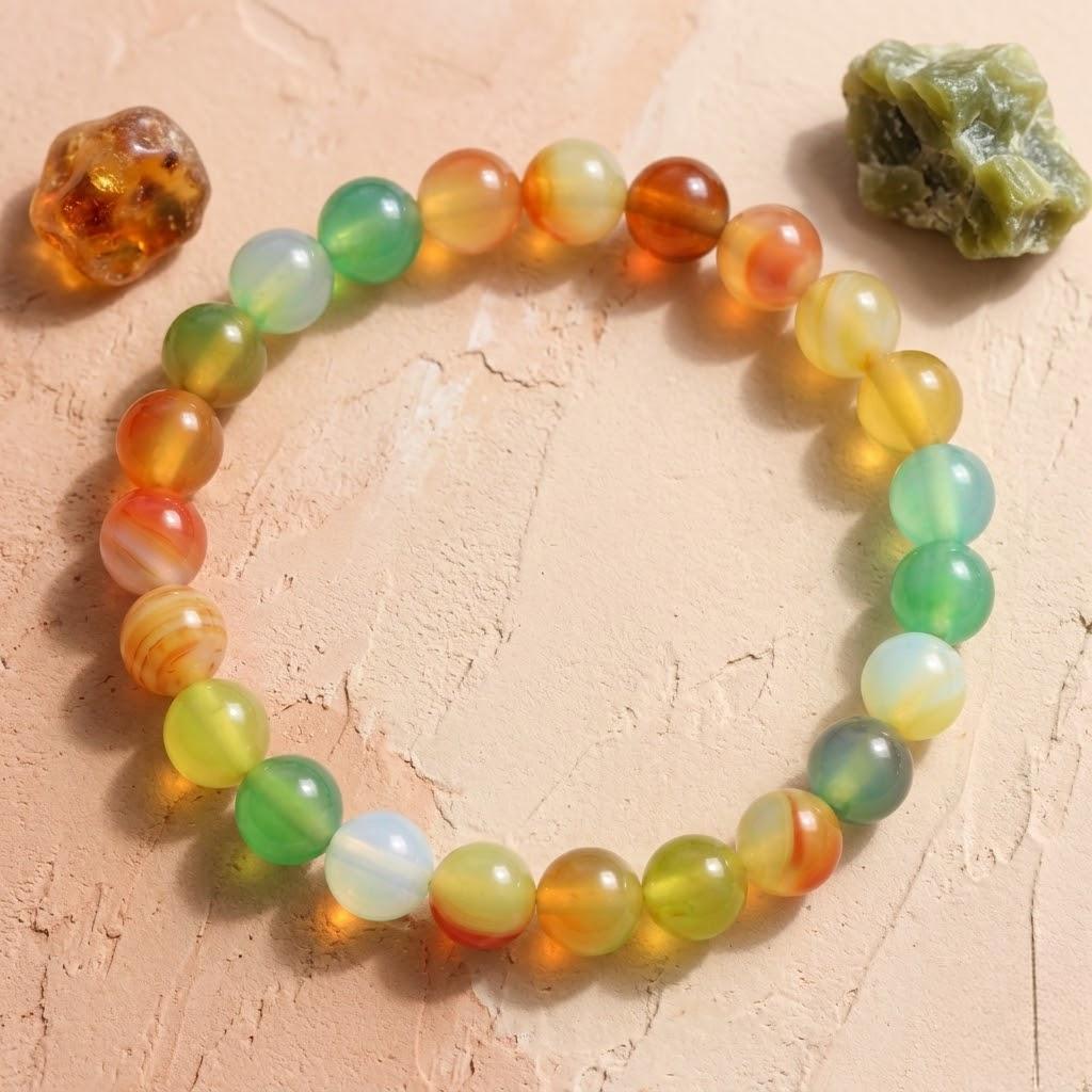 Redynasty Joy Energy Stone Bracelet - Multicolor Chalcedony