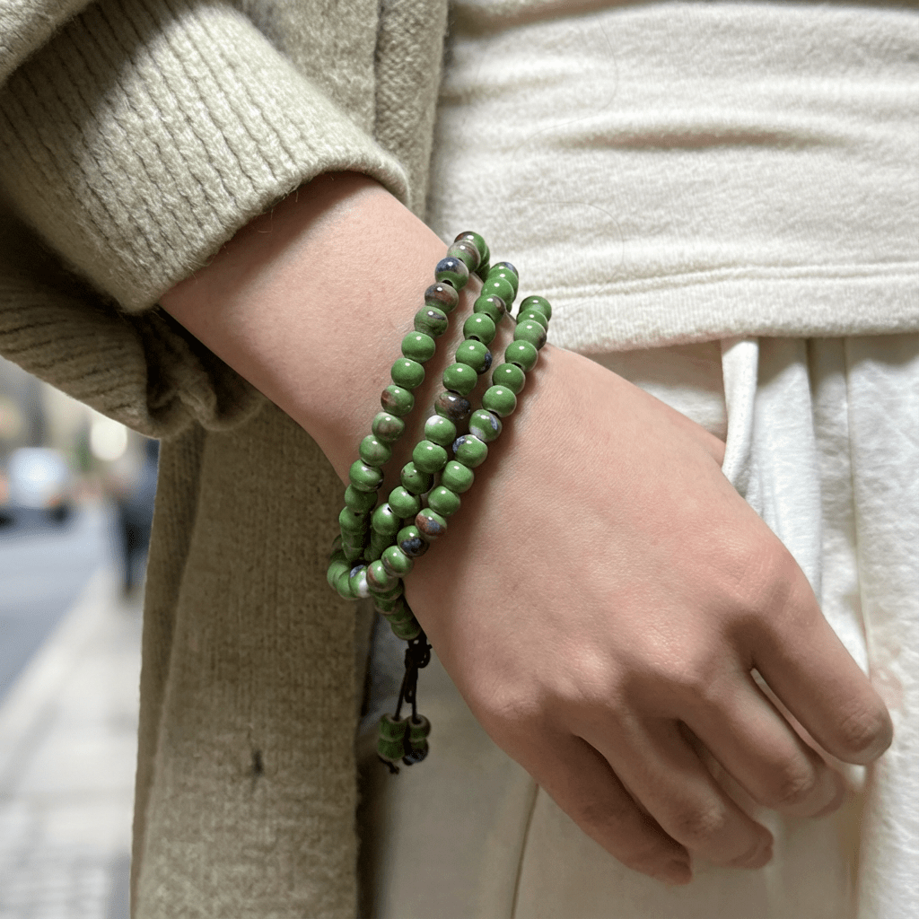 Redynasty 108-Bead Ceramic Triple-Wrap Bracelet – Jingdezhen Glaze Series