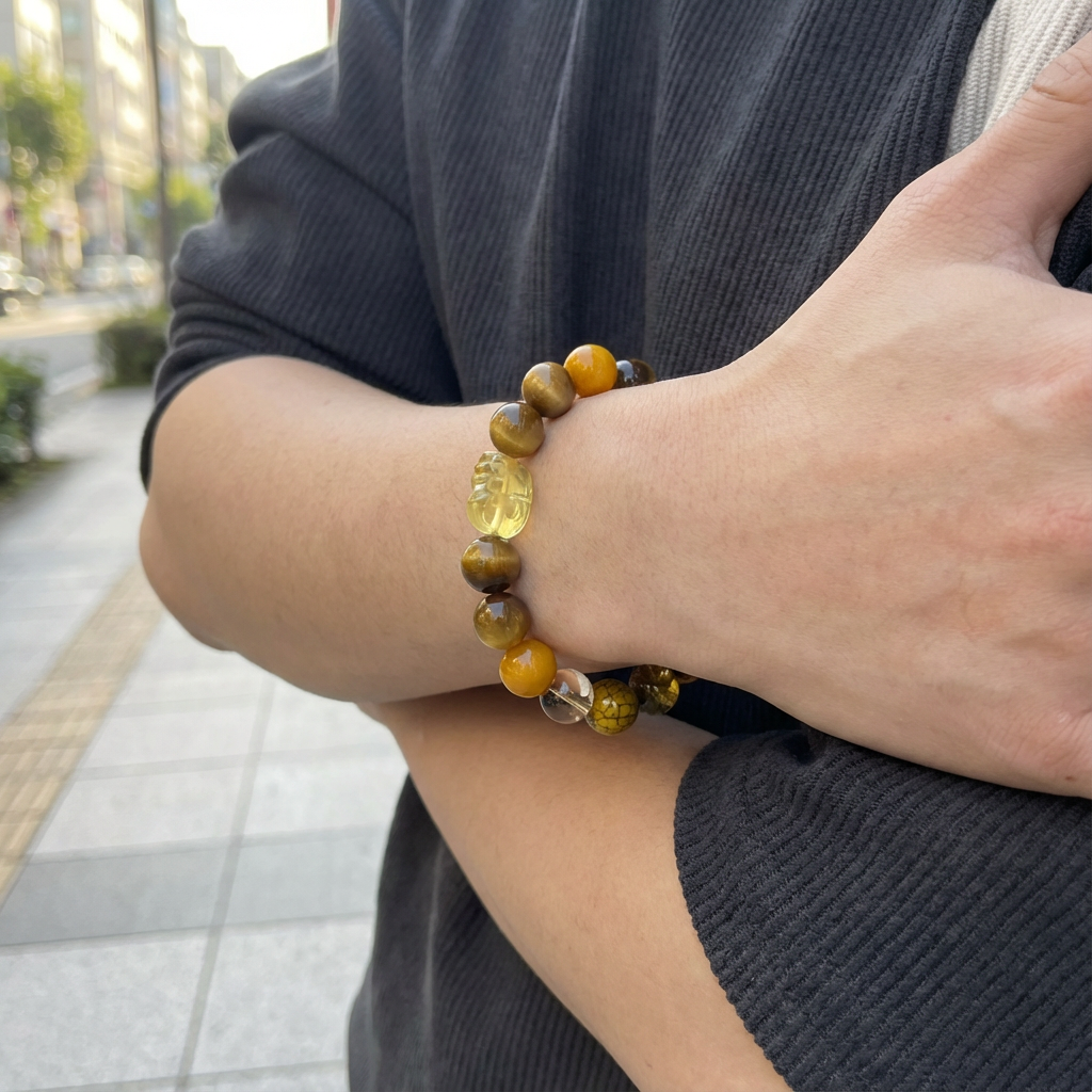 Redynasty Earth Element Pixiu Grounding Bracelet – Stability & Protection