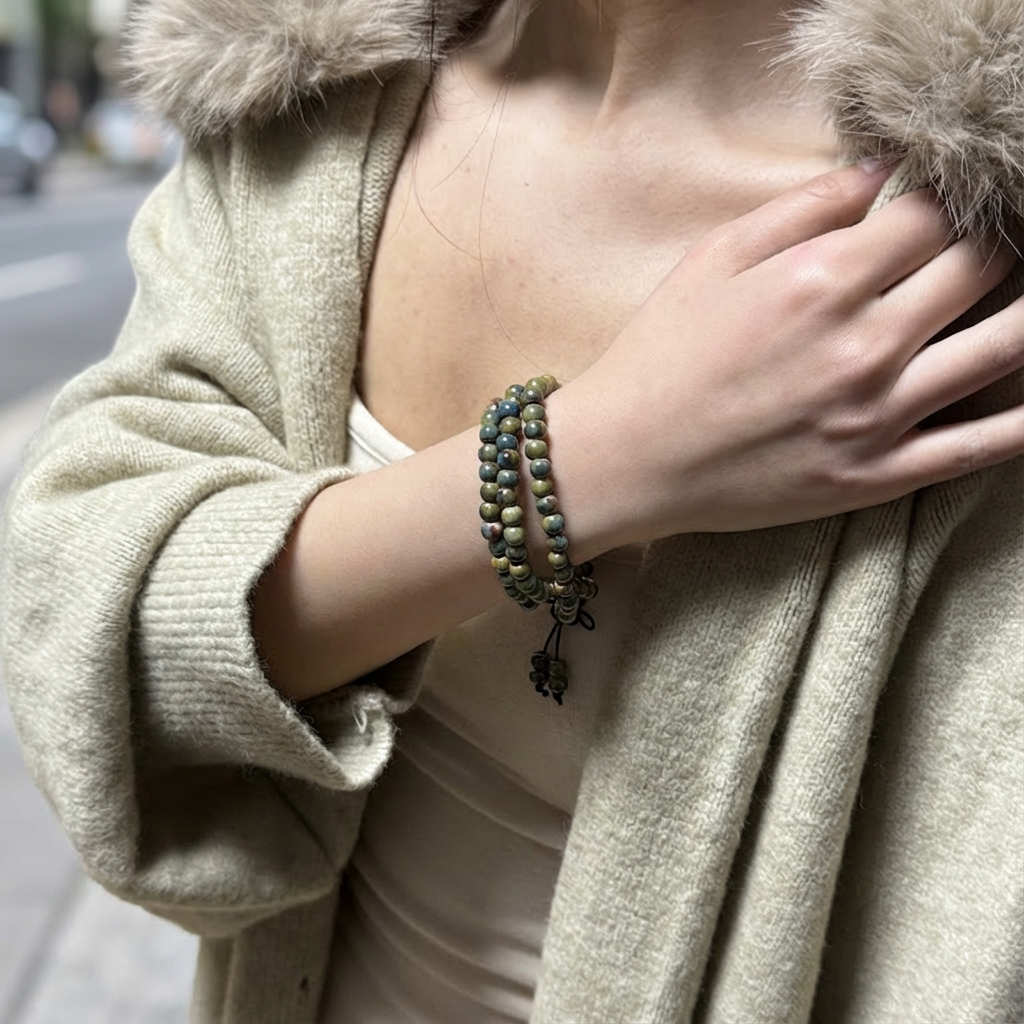 Redynasty 108-Bead Ceramic Triple-Wrap Bracelet – Jingdezhen Glaze Series