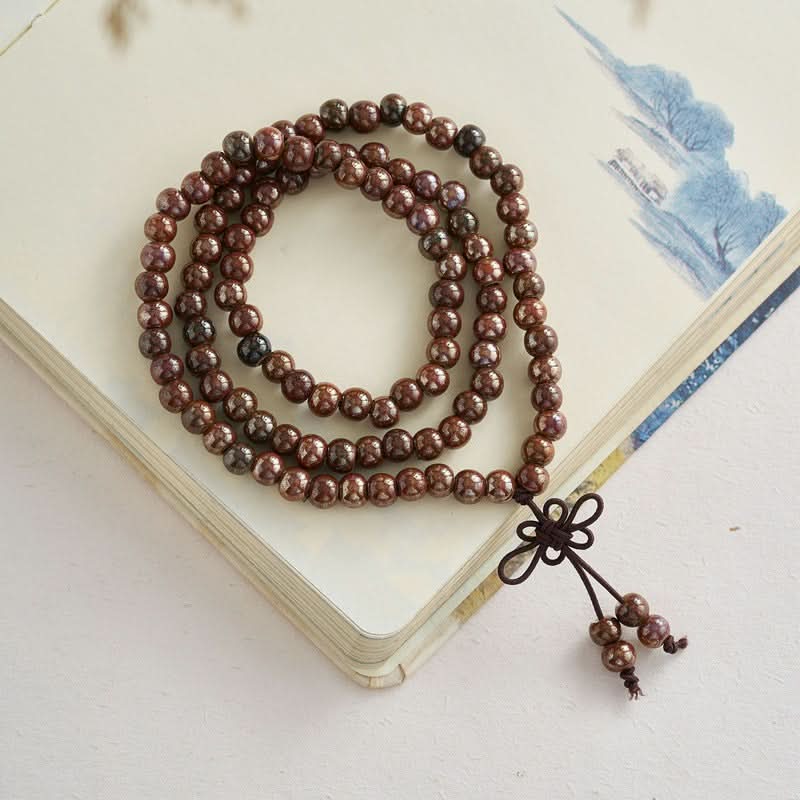 Redynasty 108-Bead Ceramic Triple-Wrap Bracelet – Jingdezhen Glaze Series