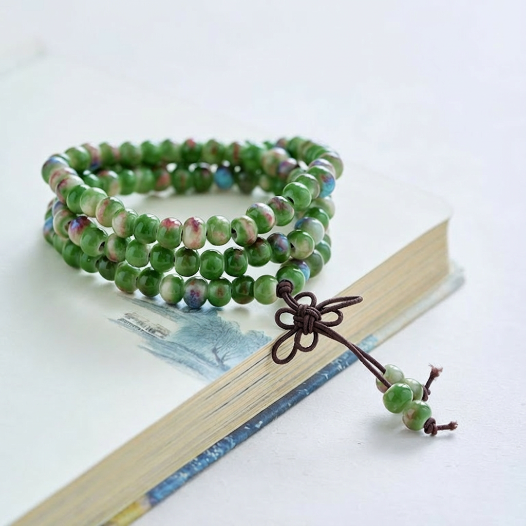 Redynasty 108-Bead Ceramic Triple-Wrap Bracelet – Jingdezhen Glaze Series