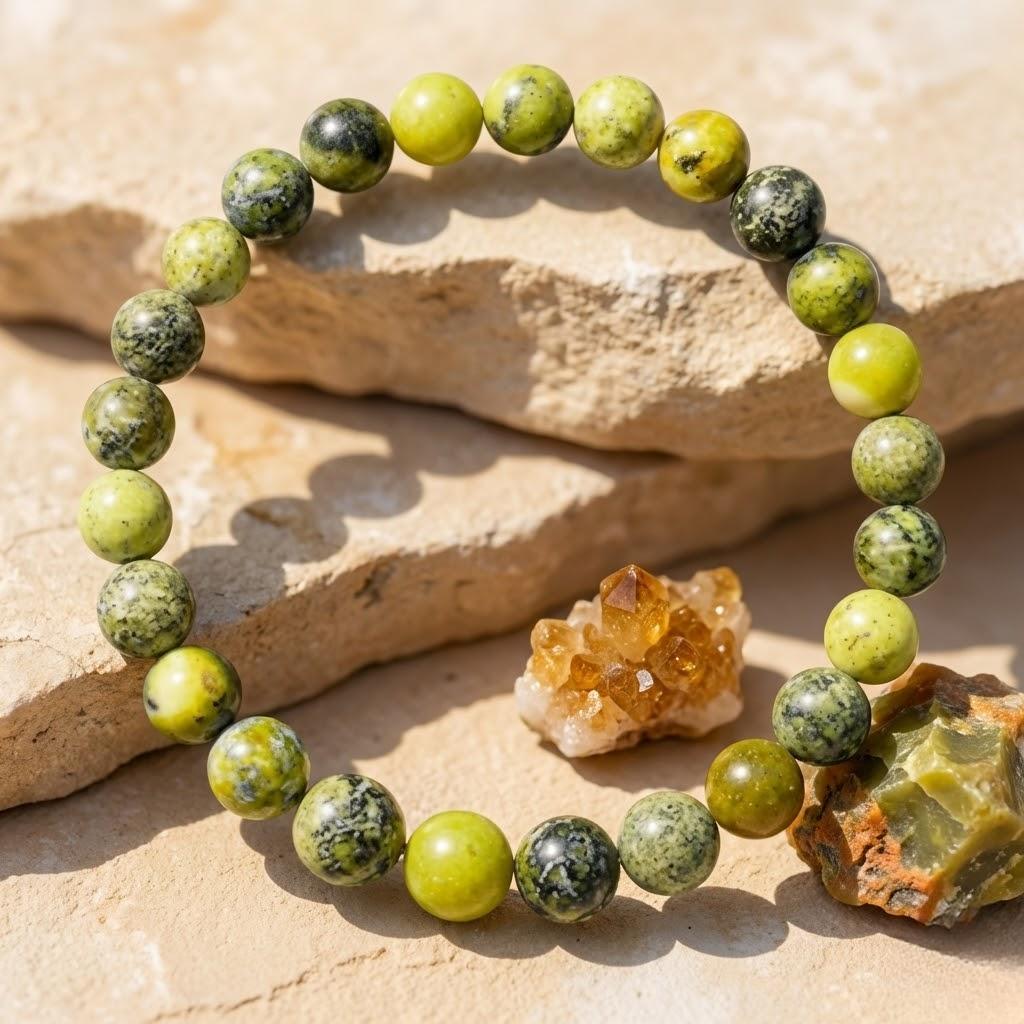 Redynasty Confidence Energy Stone Bracelet - Grass Yellow Stone