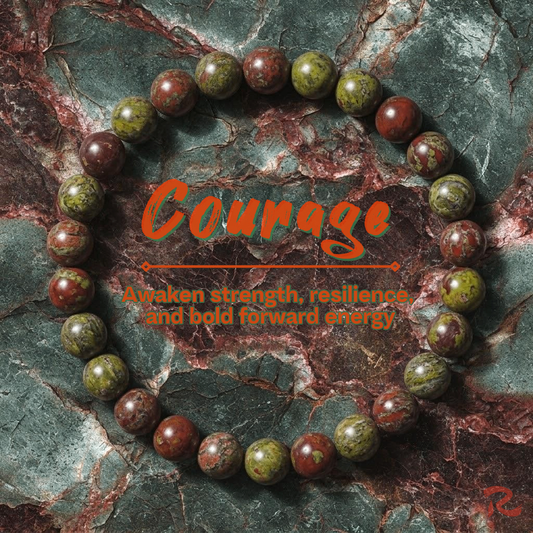 Redynasty Courage Energy Stone Bracelet - Dragon Blood Jasper