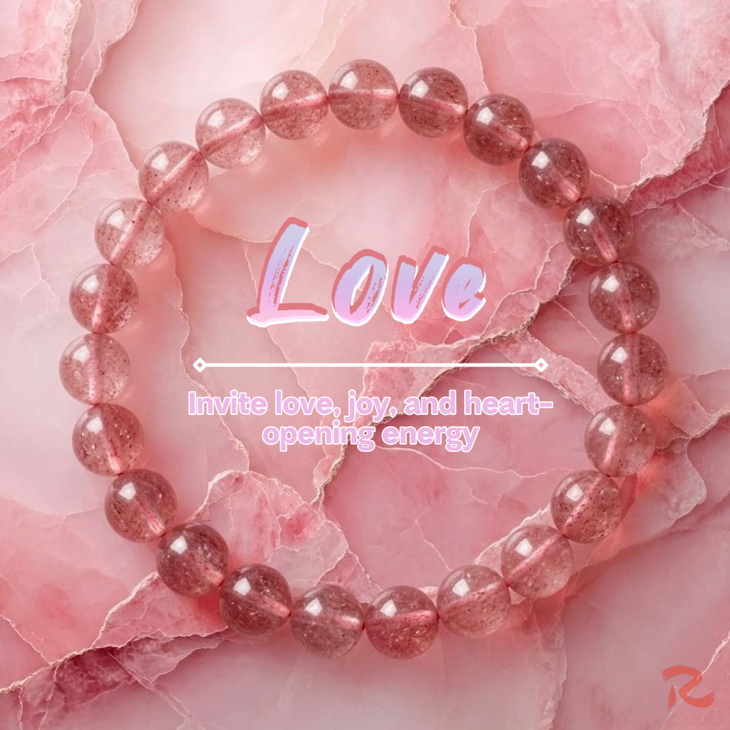 Redynasty Love Energy Stone Bracelet - Strawberry Quartz