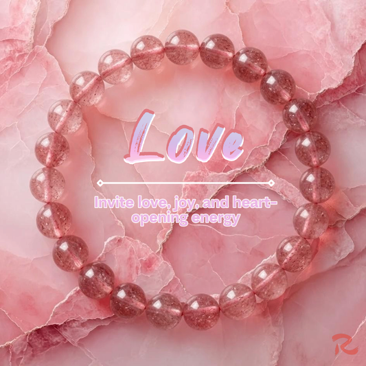 Redynasty Love Energy Stone Bracelet - Strawberry Quartz