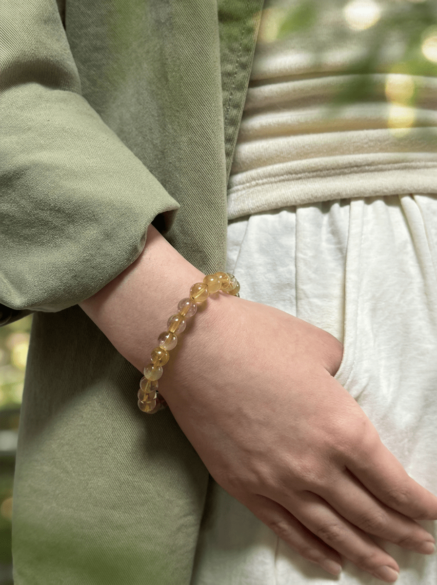 Redynasty Metal Element – Golden Citrine Fortune Crystal Bracelet