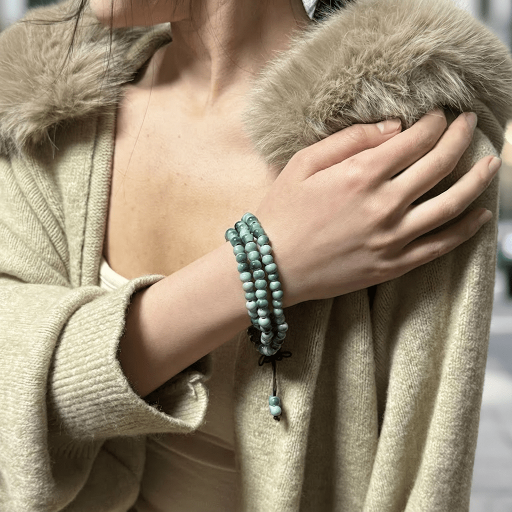 Redynasty 108-Bead Ceramic Triple-Wrap Bracelet – Jingdezhen Glaze Series