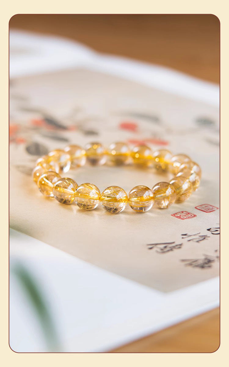 Redynasty Metal Element – Golden Citrine Fortune Crystal Bracelet