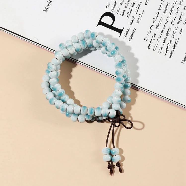 Redynasty 108-Bead Ceramic Triple-Wrap Bracelet – Jingdezhen Glaze Series