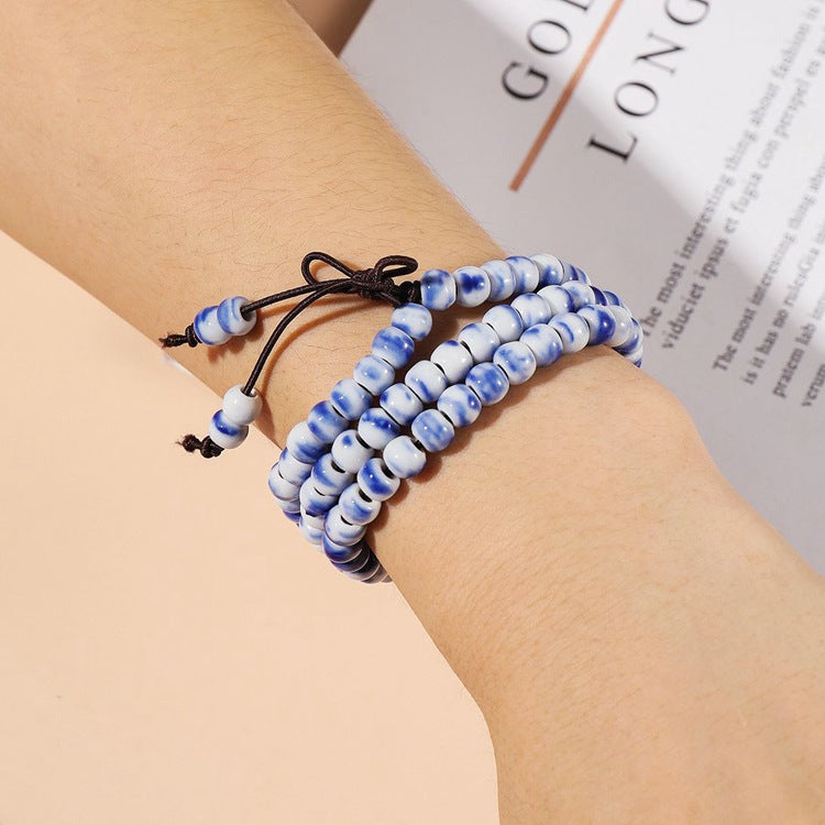 Redynasty 108-Bead Ceramic Triple-Wrap Bracelet – Jingdezhen Glaze Series
