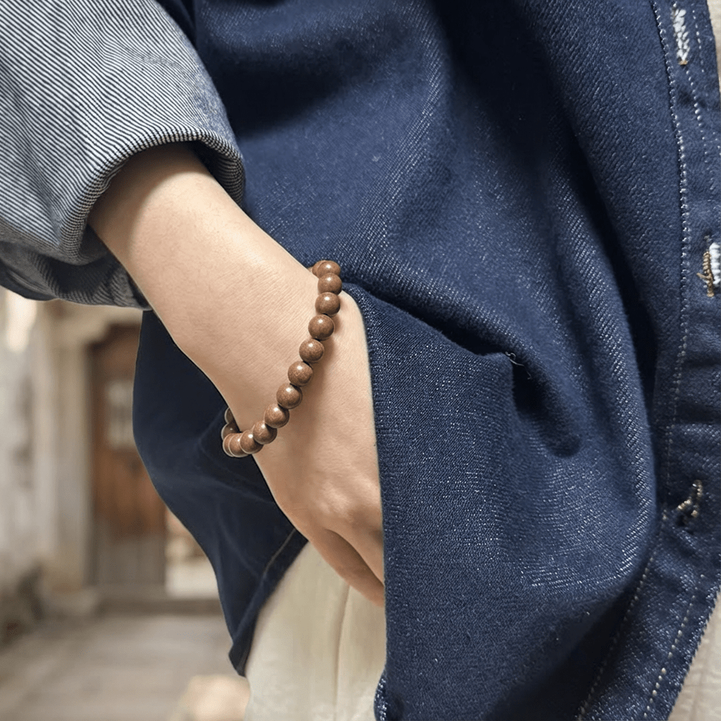 Jasmine Oolong Aromatic Bracelet — Sandalwood Beads | Redynasty