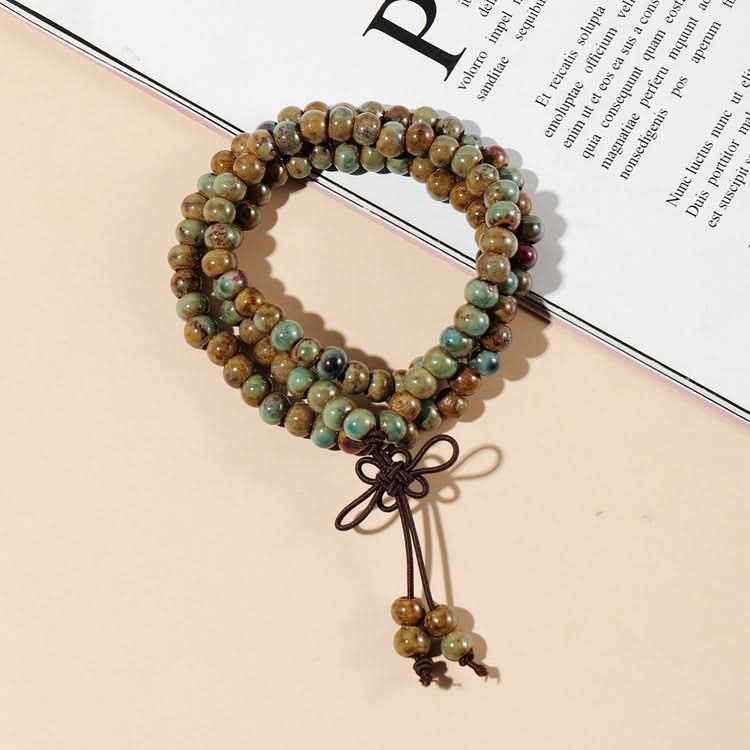 Redynasty 108-Bead Ceramic Triple-Wrap Bracelet – Jingdezhen Glaze Series